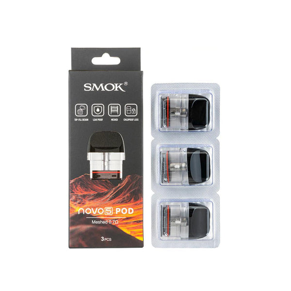 SMOK Novo 5 2ML Refillable Replacement Pods - Pack of 3