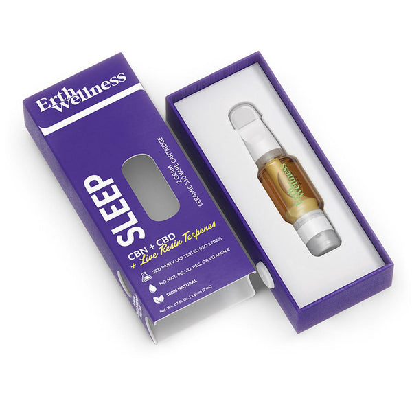 Erth Wellness SLEEP CBN + CBD + Live Resin Terpenes Ceramic 510 Vape Cartridge 2G