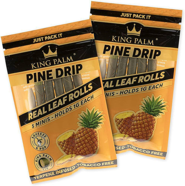 King Palm Mini Size Flavored Real Leaf Rolls - Pack of 5