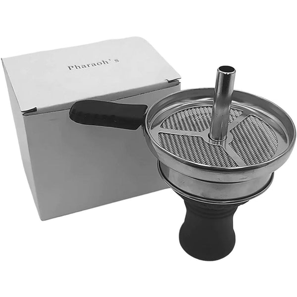 Pharaohs Hookah Clay Bowl With Heat Management Screen - Assorted Colors [PH1907]