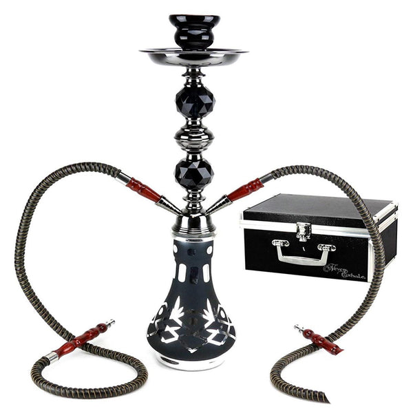 G-Star Personal Double Hose Hookah With Travel Case - 18 Inches - Assorted Colors [30223]
