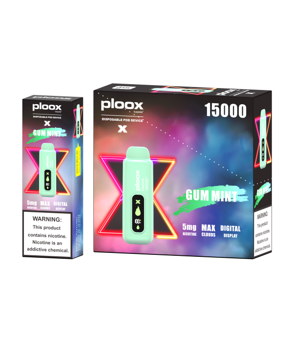 Ploox Portable Hookah Disposables | 5mg | 15,000 Puffs