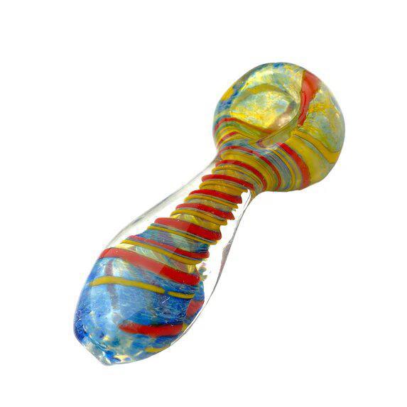 3.5" Small Spoon Ring - Glass Hand Pipe (Assorted Colors)
