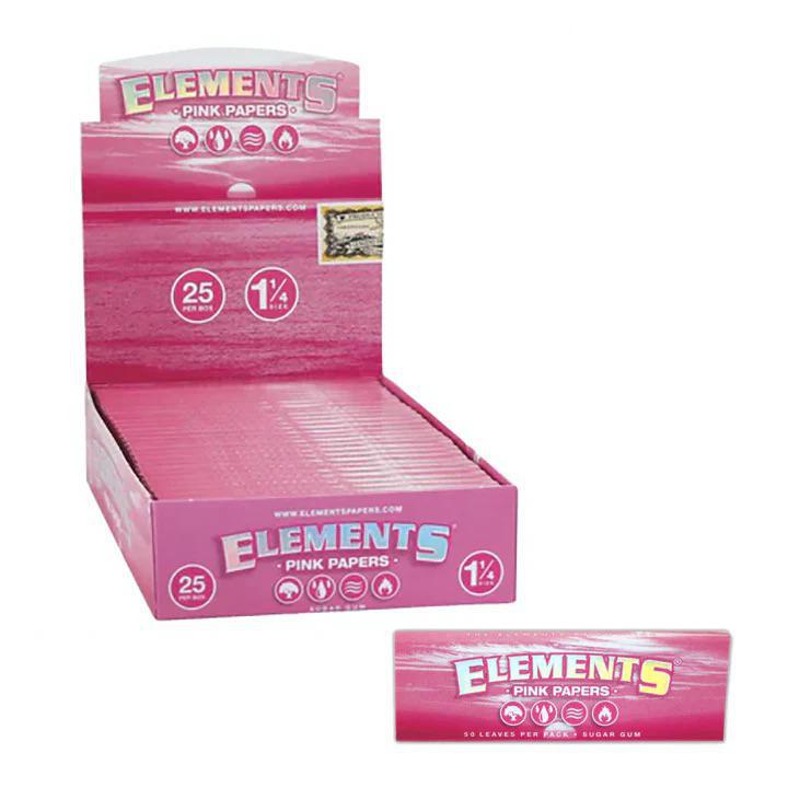 Elements Pink 1 1/4 Size Rolling Papers - 50 Leaves