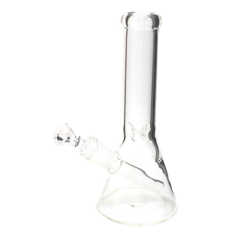 Glass Clear Beaker Base Water Pipe With Ice Catcher & Downstem - 268 Grams - 8 Inches
