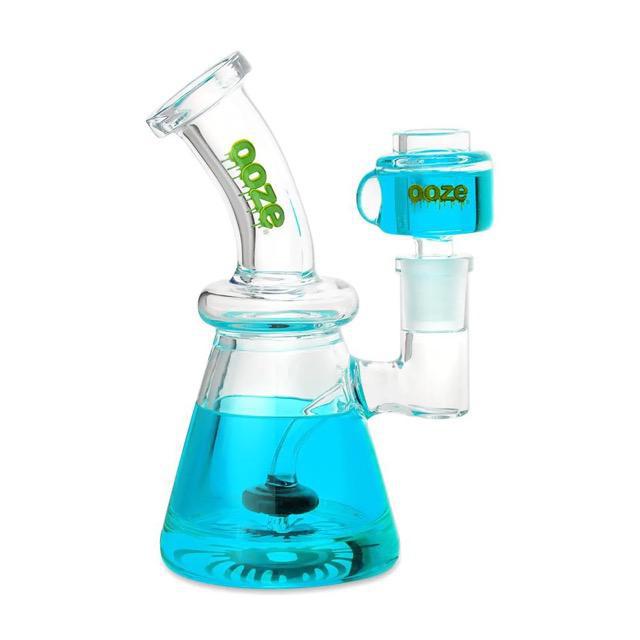 Ooze Glyco Glycerin Chilled Glass Water Pipe - 6.5 Inches Aqua Teal