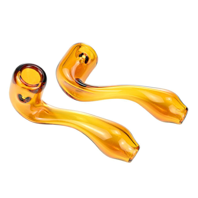 Dragon Glass Hand Pipe Curved Sherlock - 50 Grams - 4 Inches - Assorted Colors [DGH-016]