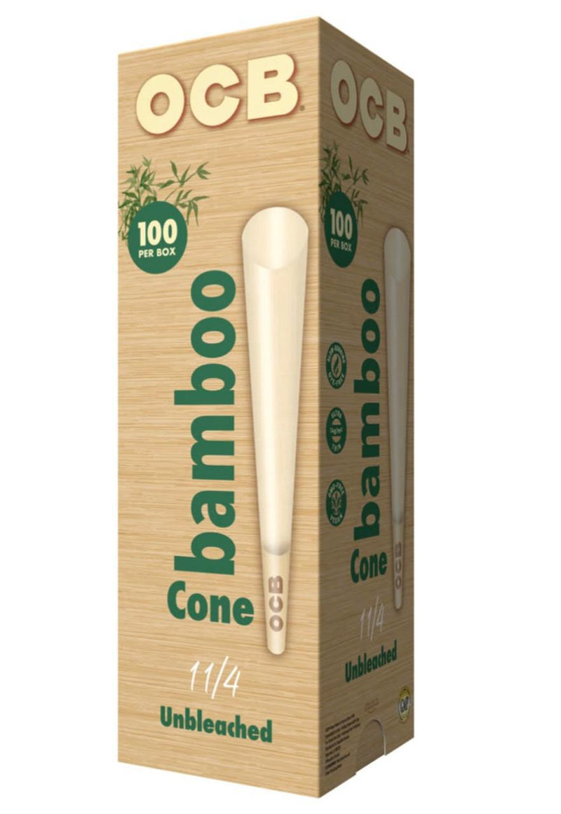 OCB Bamboo Unbleached 1 1/4 Size Cone Tower | 100ct.