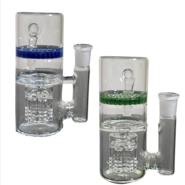 2 LEVEL 'PERFORATED' ASH CATCHER | ASSORTED |  ACH-002 | 14MM