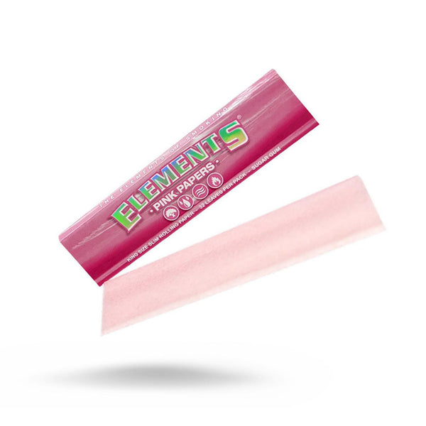Elements Pink King Size Slim Rolling Papers - Pack of 32