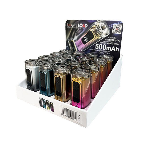 Lookah Load 510 Thread VV Battery 500mAh - Assorted Colors - Exclusive Limited Edition