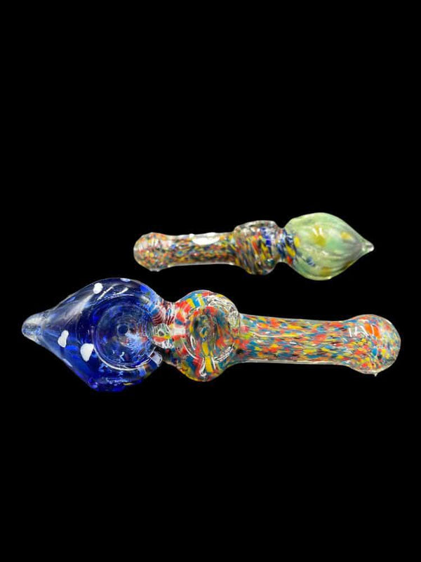 DOUBLE BOWL CANDLE STICK HAND PIPE | RS3067 | ASSORTED | 6"