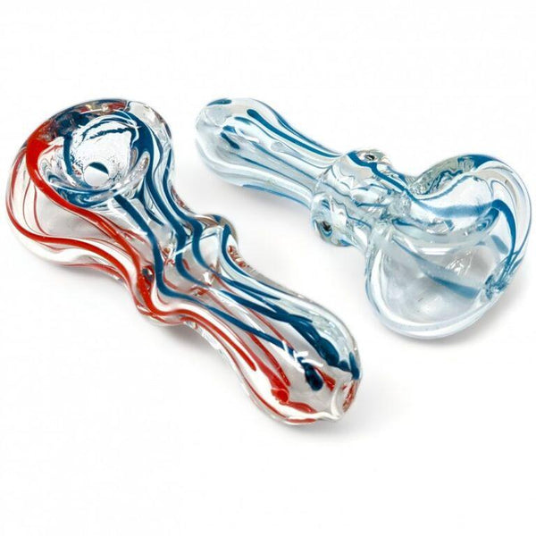 Squiggly Duo Color Line Hand Pipe | RKD82 | 2.5"