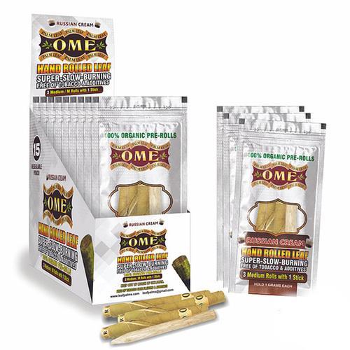 OME Palm Leaf Hand Rolled Leaf Medium Pre-Rolled Wraps - Pack of 3