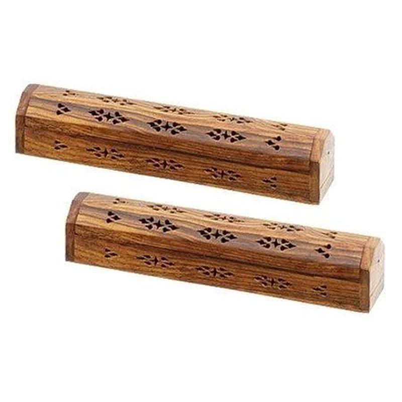 Incense Wood Holder Hut/Coffin Compartment 12inch