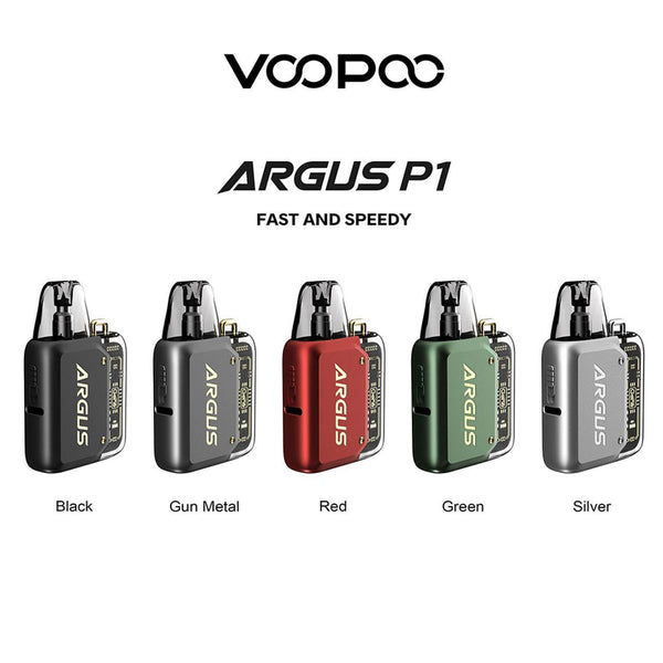 VooPoo Argus P1 800mAh Pod System Starter Kit With Refillable 2 x 2ML Argus Cartridge Pod