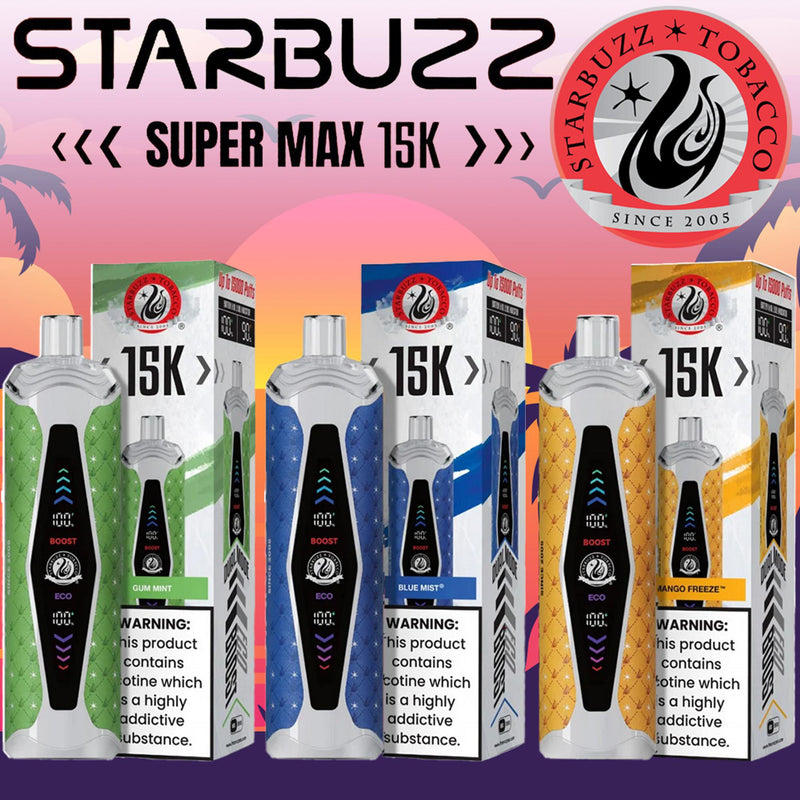 Starbuzz Tobacco Super Max 15K Disposable Vape