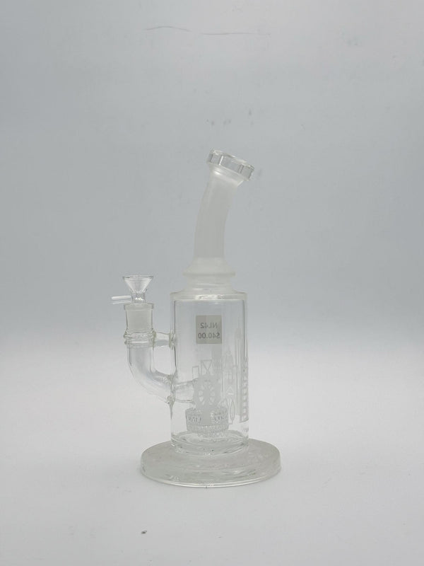 Nugg Life Glass 10" Sand Blasted ATL Skyline Water Pipe