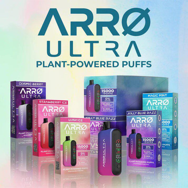 0% Nicotine ARRO Ultra 15000 Puff ZERO Nicotine Plant Based Disposable Vape