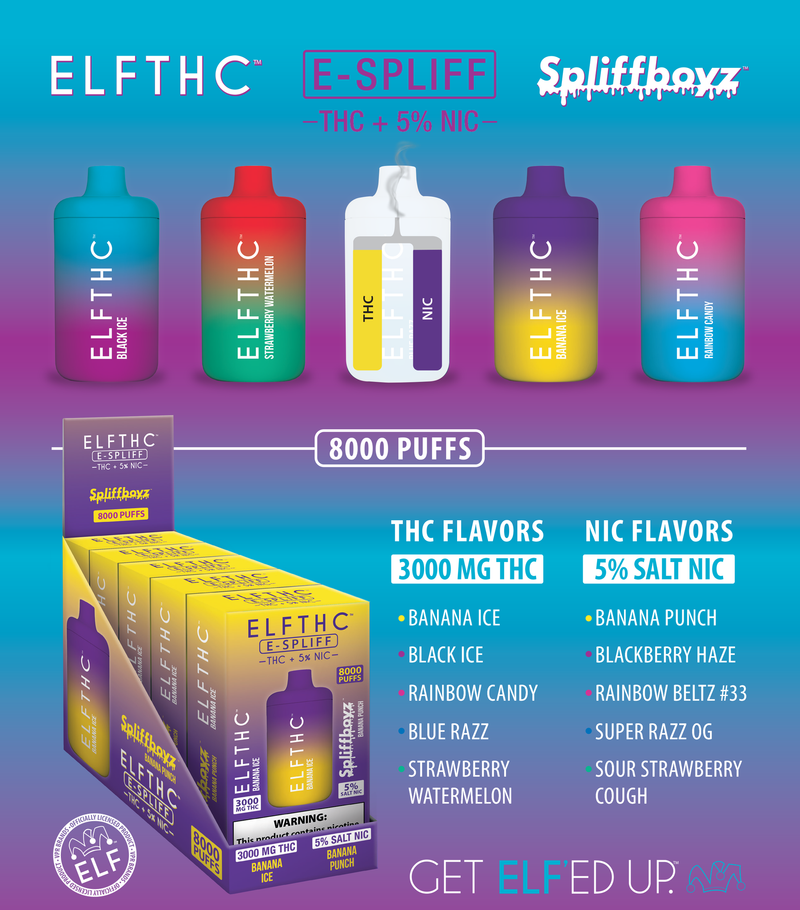 ElfCBD E-Spliff Disposable Nic+Delta