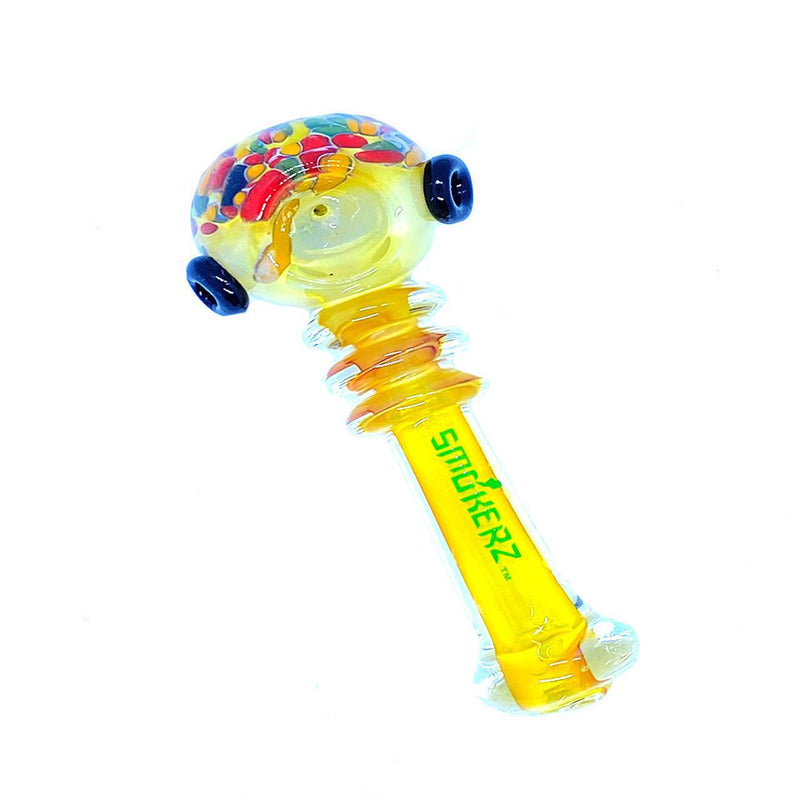 Smokerz Spoon With Confetti Head Triple Rim Fumed - 118 Grams - 5 Inches - Assorted Colors [SG17]