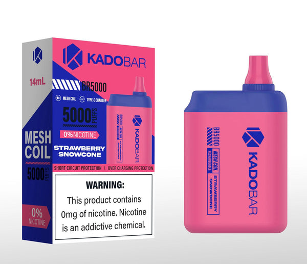 0% Nicotine Kado Bar BR5000 5000 Puff Disposable ZERO Nicotine