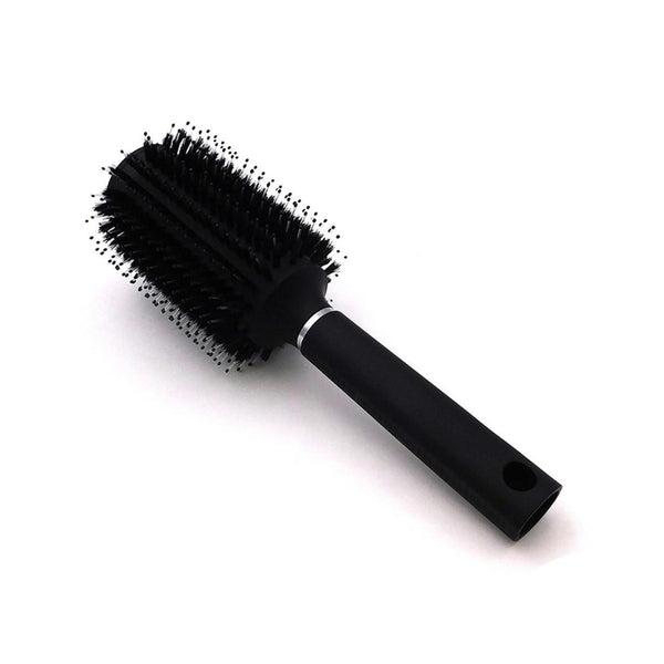 Round Handle Black Hair Brush Safe Can