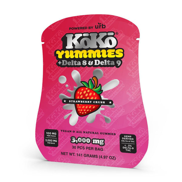 Koko Yummies Powered by Urb D8 + D9 Vegan & All Natural Gummies 3000MG - Pack of 30