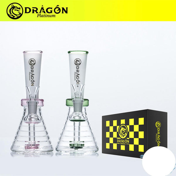 Dragon Platinum Water Pipe Bell Design & Circ Perc - 7 Inches - 200 Grams - Assorted Colors [WPE-020]