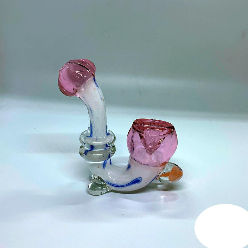 Glass Hand Pipe - 140 Grams - 4 Inches - Assorted Colors [S218]