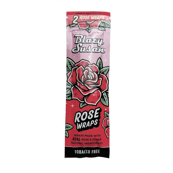 Blazy Susan Tobacco & Nicotine Free Vegan Rose Wraps - Pack of 2