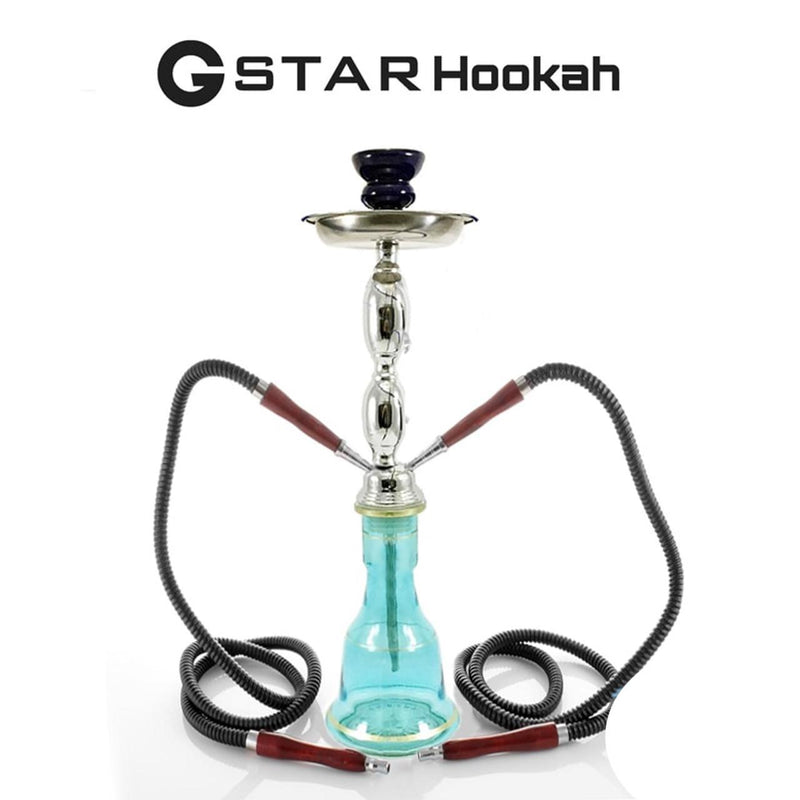 G-Star Double  Hose Hookah - 18 Inches [30235D] - Assorted Colors