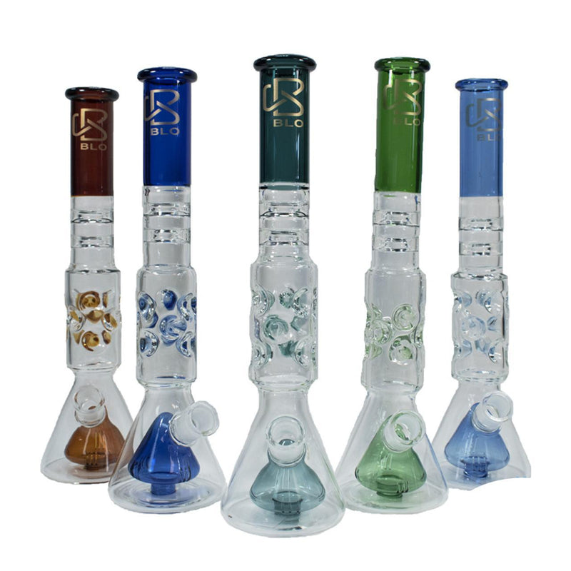 BLO Glass Water Pipe With Faberge Egg Perc - 553 Grams - 13.5 Inches [G12-2]