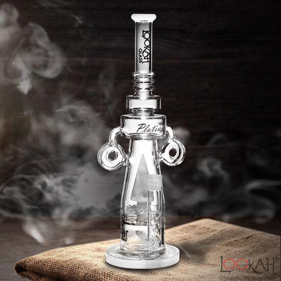 Glass Water Pipe With Pyramid Donut Sprinkler Perc - 18 Inches - 1426 Grams - Assorted Colors [WPC368]