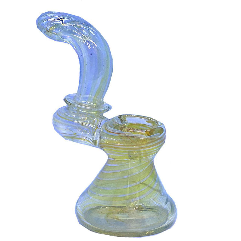 Glass Bubbler With Silver Fume - 7.5 Inches - 247 Grams - Assorted Colors [GA19]