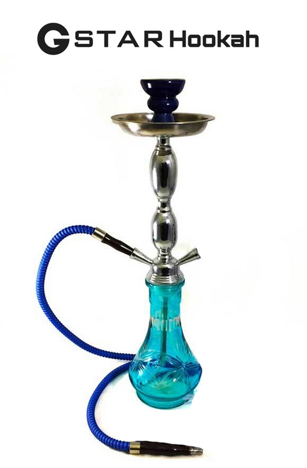 G-Star Single Hose Glass Hookah - 18 inches [30236S] - Assorted Colors