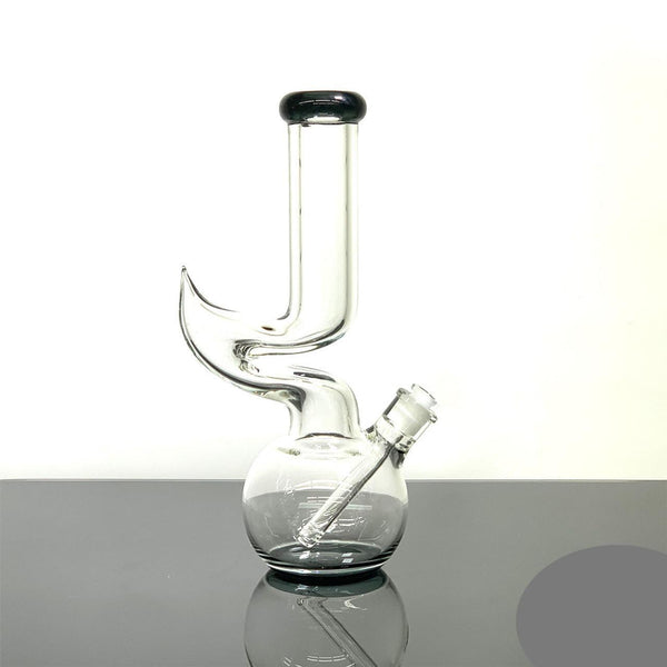 Glass Thick Heavy Zig Zag Water Pipe - 1320 Grams - 13.5 Inches [WCG-9BZ14]