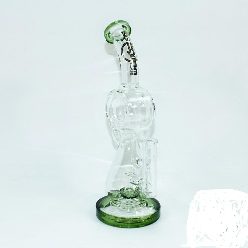 Big B Mom Glass Water Pipe Vase Base Design With Tire Perc - 585 Grams - 11.5 Inches
