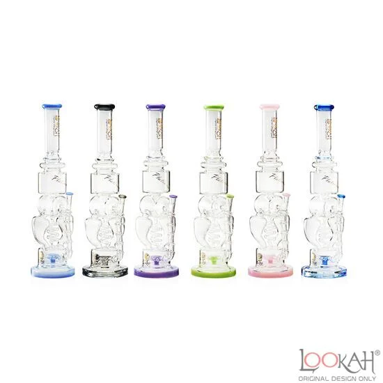 Lookah Glass Water Pipe Alien Design With Ice Catcher & Sprinkler Perc - 1429 Grams - 20.5 Inches - Assorted Colors [WPC769]