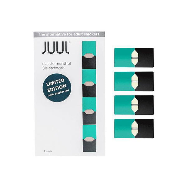 Juul Tobacco and Menthol Pre-filled Replacement 5% Nicotine Salt Pods - Pack of 4
