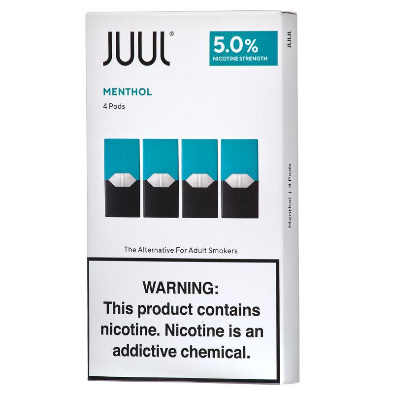 Juul Tobacco and Menthol Pre-filled Replacement 5% Nicotine Salt Pods - Pack of 4
