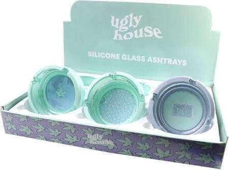 Ugly House 4" Silicone Glass Ashtrays